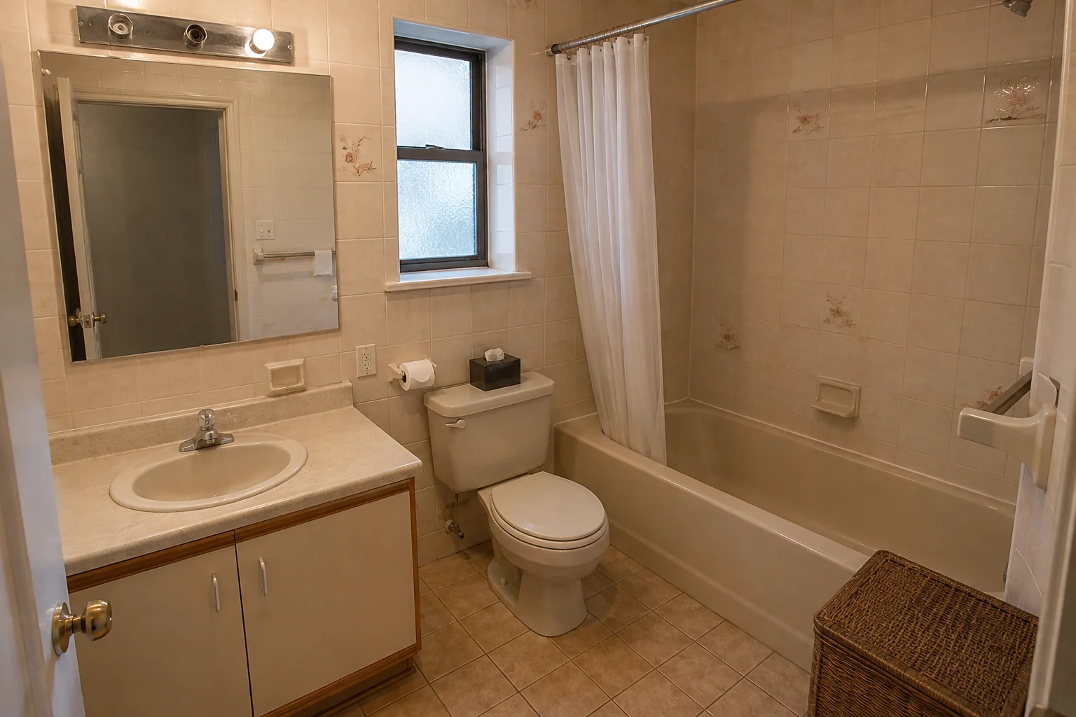 Bathroom before a redesign